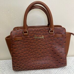 Harrods brown textured purse
